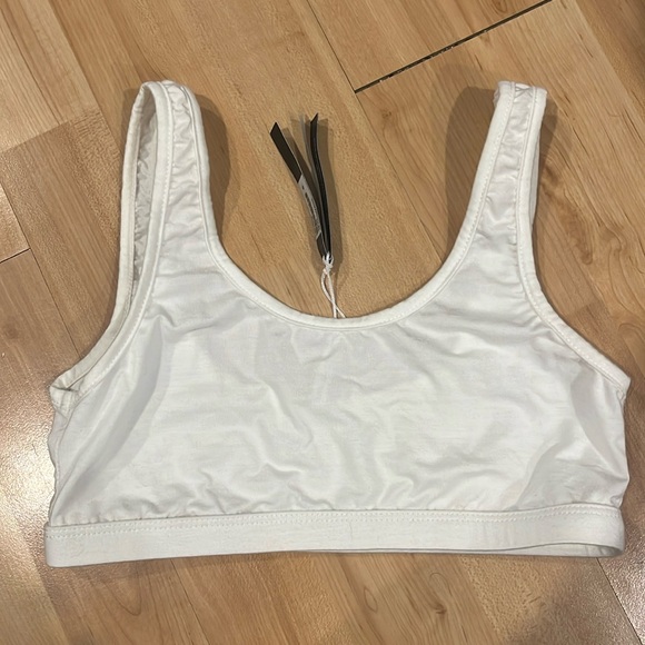 GOOSEBERRY INTIMATES| rib crop White NEVER WORN - Picture 1 of 6